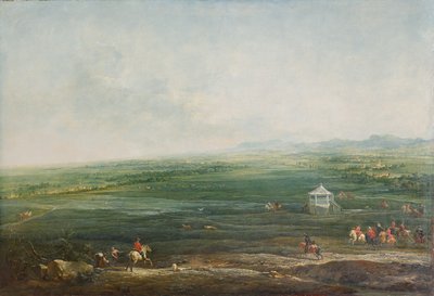 Laxenburg desde Münkendorfer Lusthaus hacia el suroeste de Johann Christian Brand