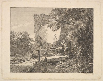 Un niño con tres cabras, 1815 de Johann Christian Erhard