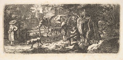 Limosna dada por un conductor de carro, 1814 de Johann Christian Erhard