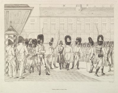 Granaderos austriacos, principios del siglo XIX de Johann Christian Erhard