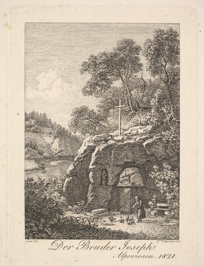 Hermano José en los Alpes, 1820 de Johann Christian Erhard