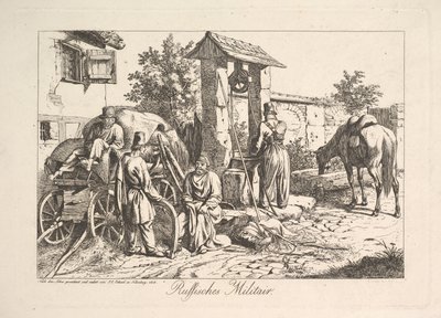 Cosaco en el pozo, 1815 de Johann Christian Erhard