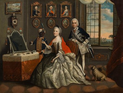 Johann Christian Fiedler - Jorge Guillermo de Hesse-Darmstadt y su hermana Carolina Luisa de Johann Christian Fiedler