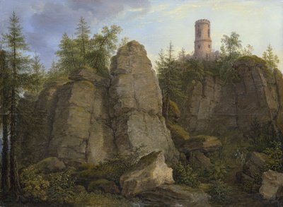 Klingstein, roca porfídica cerca de Aussig de Johann Christian Klengel