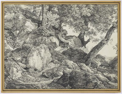 En el parque del Palazzo Chigi, Ariccia, 1818 de Johann Christian Reinhardt