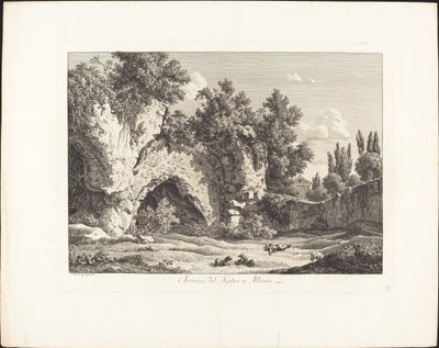 Restos del teatro en Albano de Johann Christian Reinhart