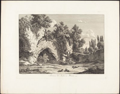 Restos del teatro en Albano de Johann Christian Reinhart