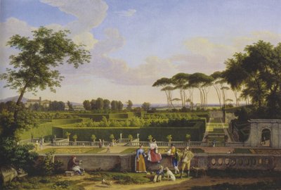 Alemán: En el parque de Villa Doria Pamphilj de Johann Christian Reinhart