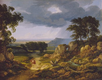 Alemán: Sturmlandschaft (Canción de tormenta de los vagabundos). de Johann Christian Reinhart
