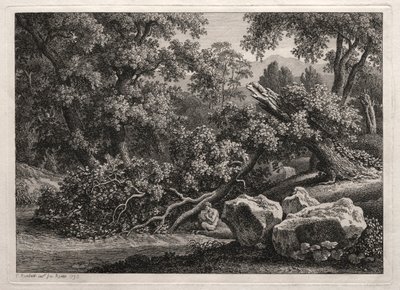 Paisaje Heroico: El Sátiro Tocando la Flauta, 1795 de Johann Christian Reinhart
