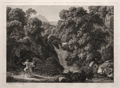 Paisaje heroico: El sátiro y la ninfa, 1799 de Johann Christian Reinhart