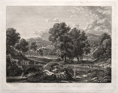 Paisaje heroico: la danza del pastor en el puente de Johann Christian Reinhart