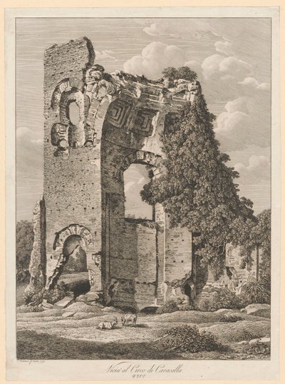 Paisaje - Cerca del circo de Caracalla de Johann Christian Reinhart