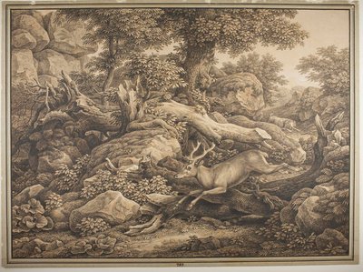 Escena del parque de los Chigi en Ariccia de Johann Christian Reinhart