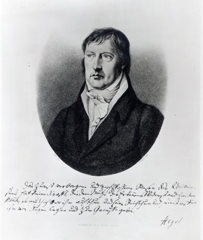 Georg Wilhelm Friedrich Hegel, grabado por F.W Bollinger, c.1825 de Johann Christian Xeller