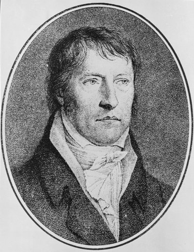 Retrato de Georg Wilhelm Friedrich Hegel, filósofo alemán, grabado por F.W. Bollinger de Johann Christian Xeller