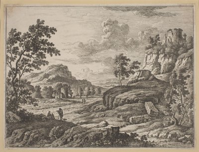 Paisaje con dos torres en ruinas de Johann Christoph Dietzsch