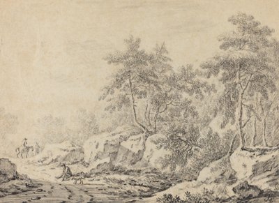 Viajeros en un Bosque Rocoso de Johann Christoph Dietzsch