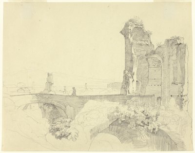 Puente y torre en ruinas de Johann Christoph Erhard