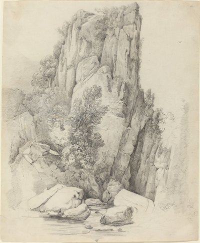 Acantilados rocosos sobre un arroyo de Johann Christoph Erhard