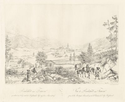 Radstadt cerca de Tauern de Johann Christoph Erhard and Johann Adam Klein after Carl Ludwig Friedrich Viehbeck