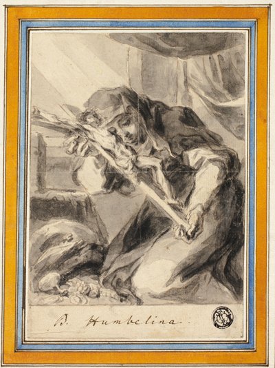 Beata Humbelina con crucifijo, c.1700 de Johann Christoph Lischka