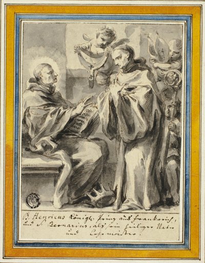 El rey Enrique de Francia y San Bernardo de Claraval de Johann Christoph Lischka