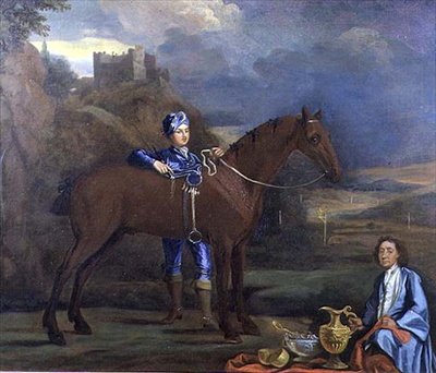 Retrato de un caballo de carreras y jockey, c.1690 de Johann Closterman