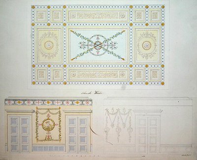 Diseños Decorativos para el Interior del Palacio Beberbeck, por Israel Schwalm de Johann Conrad (after) Bromeis
