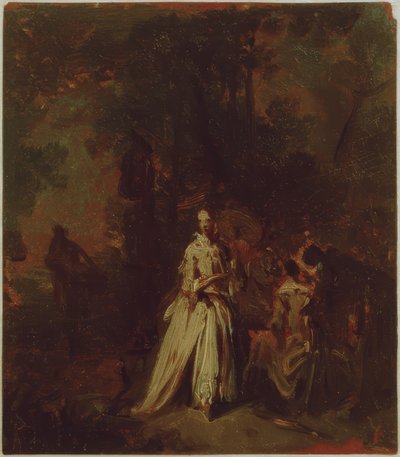 Sociedad en el jardín de Johann Conrad Seekatz