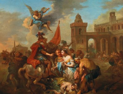 Rómulo y Hersilia de Johann Conrad Seekatz