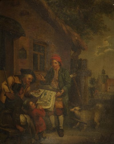 El vendedor de grabados del pueblo de Johann Conrad Seekatz