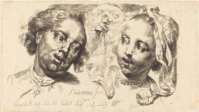 Joven coqueteando con un hombre de Johann Eleazar Schenau