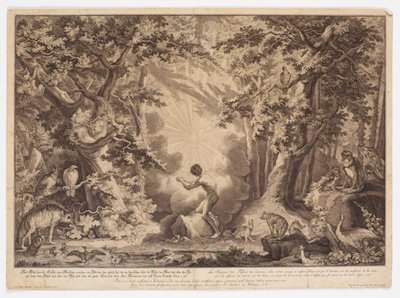 La Creación de Adán de Johann Elias Ridinger