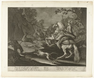 cacería de venados Europa (título sobre objeto) de Johann Elias Ridinger