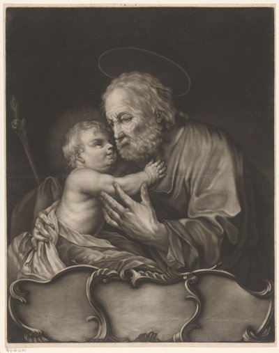 José con el Niño Jesús de Johann Elias Ridinger