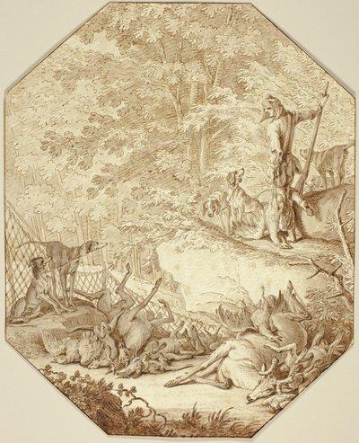 El Cazador Industrioso, en primavera de Johann Elias Ridinger