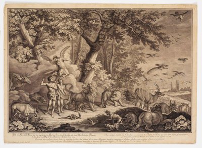 La expulsión del paraíso de Johann Elias Ridinger