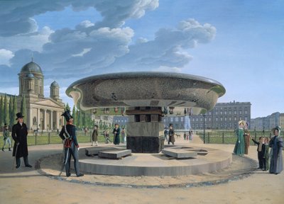 El plato de granito en el Lustgarten de Berlín, 1831 de Johann Erdmann Hummel