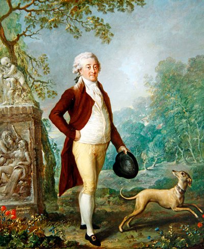 Retrato de un caballero con su perro de Johann Ernst Heinsius