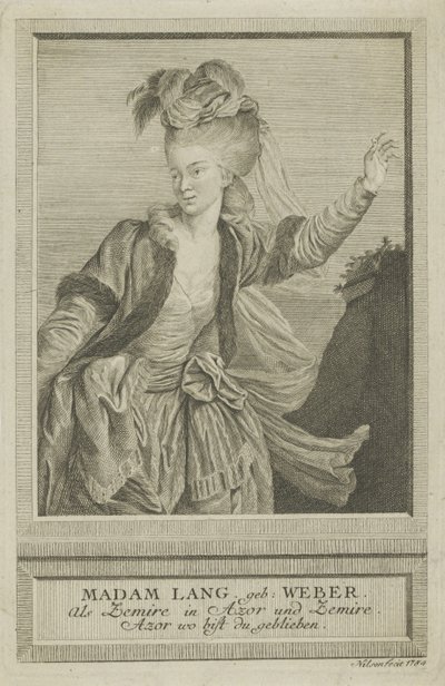 Aloisia Lange, née Weber como Zemire de Johann Esaias Nilson