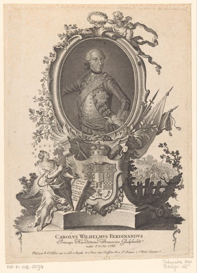 Retrato de Karel Willem Ferdinand de Brunswick-Wolfenbüttel de Johann Esaias Nilson