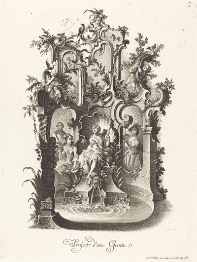 Plan para una Gruta de Johann Esaias Nilson