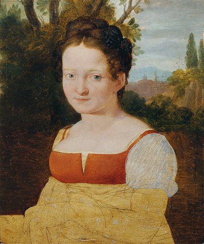 retrato de niña de Johann Evangelist Scheffer von Leonhardshoff