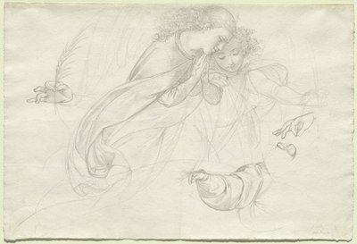 Dos Ángeles Afligidos de Johann Evangelist Scheffer von Leonhardshoff