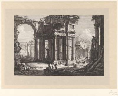 Ruinas con el Hércules Farnesio de Johann Ferdinand Hetzendorff von Hohenberg