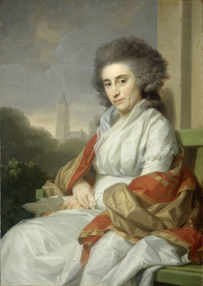 Retrato de Cornelia Rijdenius, esposa de Johannes Lublink II de Johann Friedrich August Tischbein