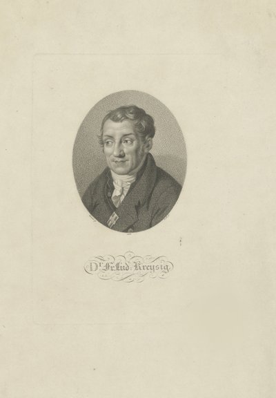 Retrato de Friedrich Ludwig Kreysig 1770-1839, 1826 de Johann Friedrich Bolt