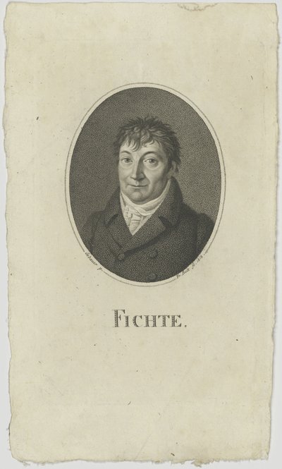 Retrato de Johann Gottlieb Fichte de Johann Friedrich Bolt