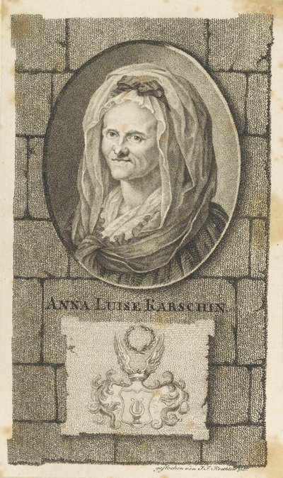 Retrato de Anna Louisa Karsch de Johann Friedrich Krethlow